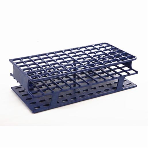 Heathrow Scientific LLC OneRack® Tube Rack Full POM 16mm 72-Place, Blue HS27512B