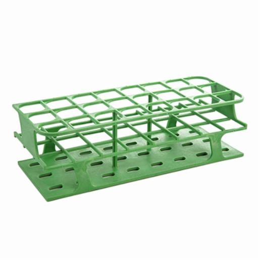 Heathrow Scientific LLC OneRack® Tube Rack Full POM 30mm 24-Place, Green HS27515C