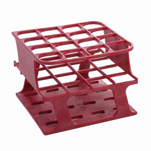 Heathrow Scientific LLC OneRack® Tube Rack Half POM 25mm 16-Place, Magenta HS27504D