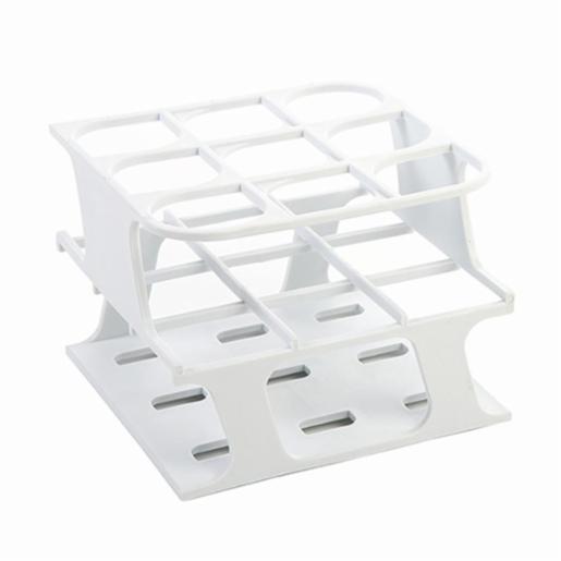 Heathrow Scientific LLC OneRack® Tube Rack Half POM 30mm 9-Place, White HS27505A