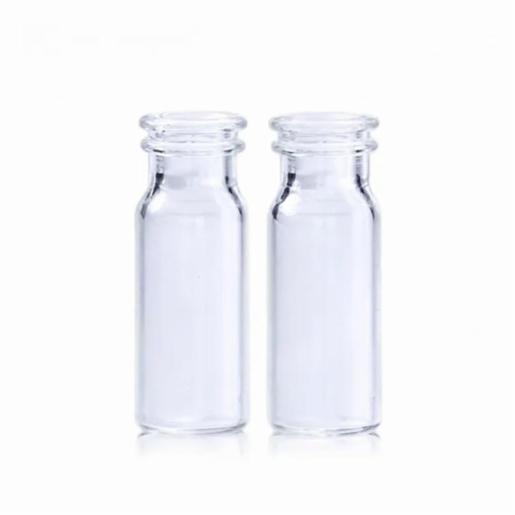 LabPRO QuickFit Clear Glass Snap Vial 2ml, Flat Base, 11mm Snap Vial Wide Opening With Label, 5000pcs/ctn LPQV5158