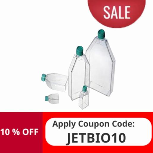 Jetbio Tissue Culture Flasks, General Type Suitable for proliferation of suspension cell and tissue, Vent, 25ml TCF002025