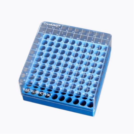 Biologix Cryoking, 2 inch Box, PC,10x10, 3 Pieces/Bag, 2 Bags/Pack, 2 Packs/Case-normal rack with 1,2,3.. from the cut corner. 98-0213